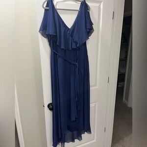 ASOS navy blue sz 14 midi dress